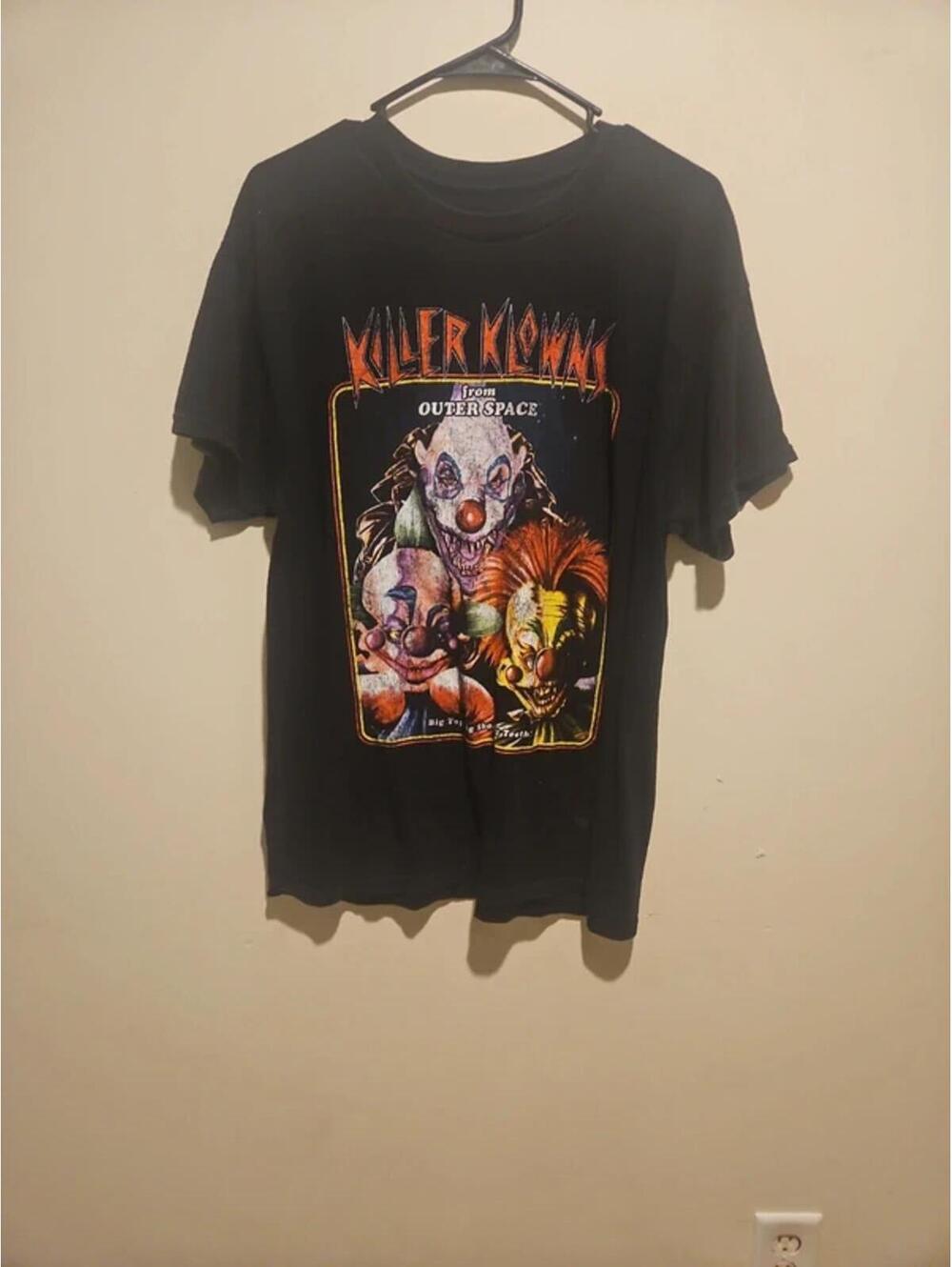 Killer klowns from outer space movie promo large short sleeve black tee
